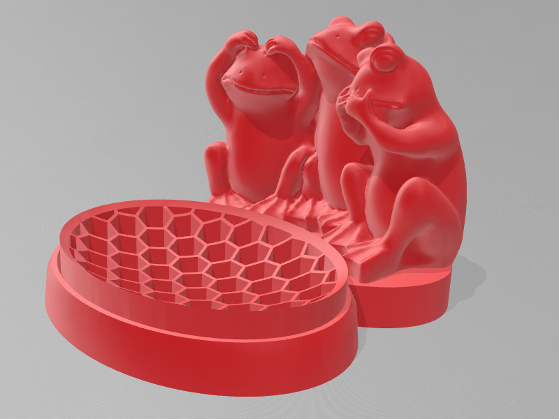 三只青蛙肥皂碟 3D打印模型免费STL文件下载-深圳市博易特智能科技有限公司
