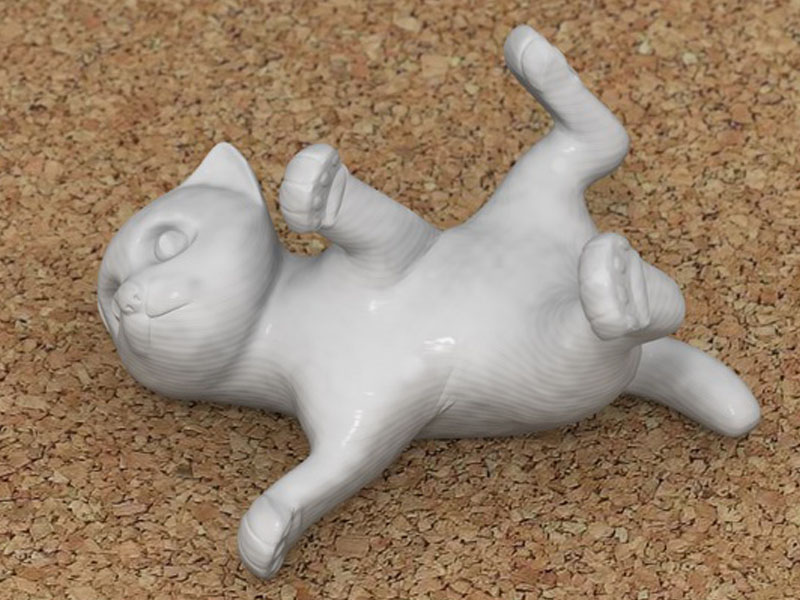 躺着的猫3D打印模型免费STL文件下载-深圳市博易特智能科技有限公司