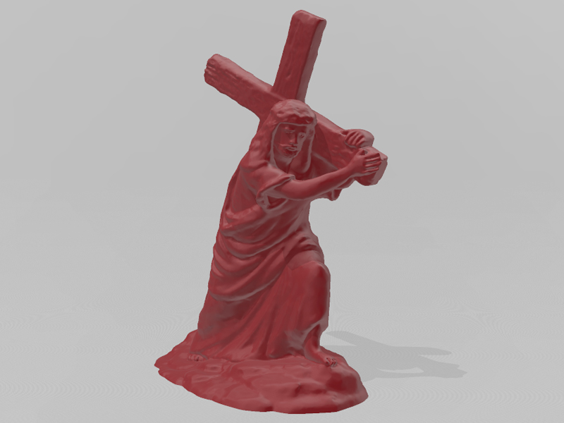 背着十字架的耶稣3D打印模型免费STL文件下载-深圳市博易特智能科技有限公司
