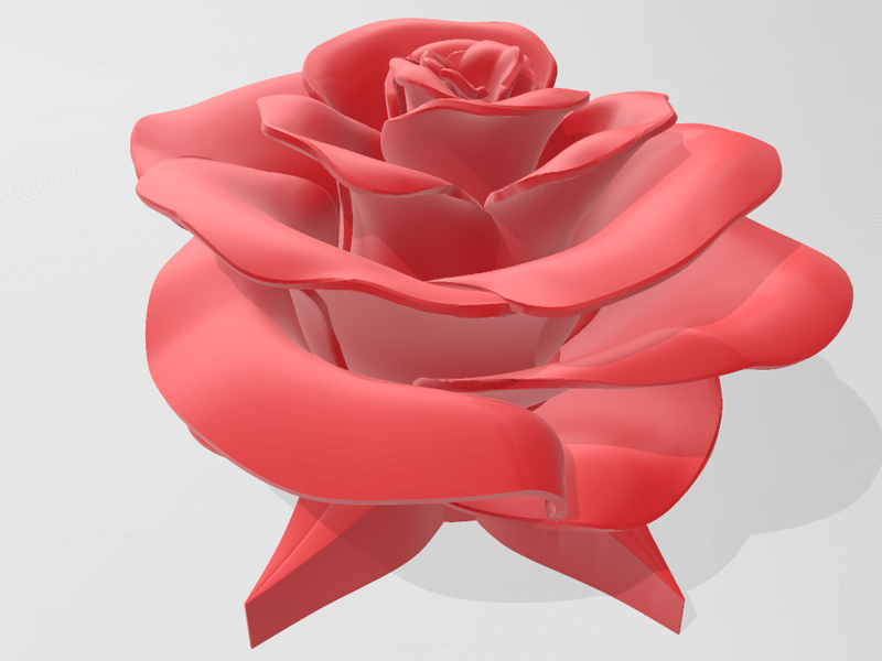 玫瑰花3D打印模型免费STL文件下载-深圳市博易特智能科技有限公司