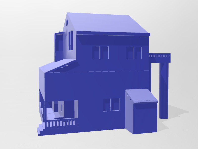 两层楼的房子3D打印模型免费STL文件下载-深圳市博易特智能科技有限公司