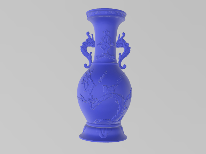 中国古典鱼鸟花瓶3D打印模型免费STL文件下载-深圳市博易特智能科技有限公司
