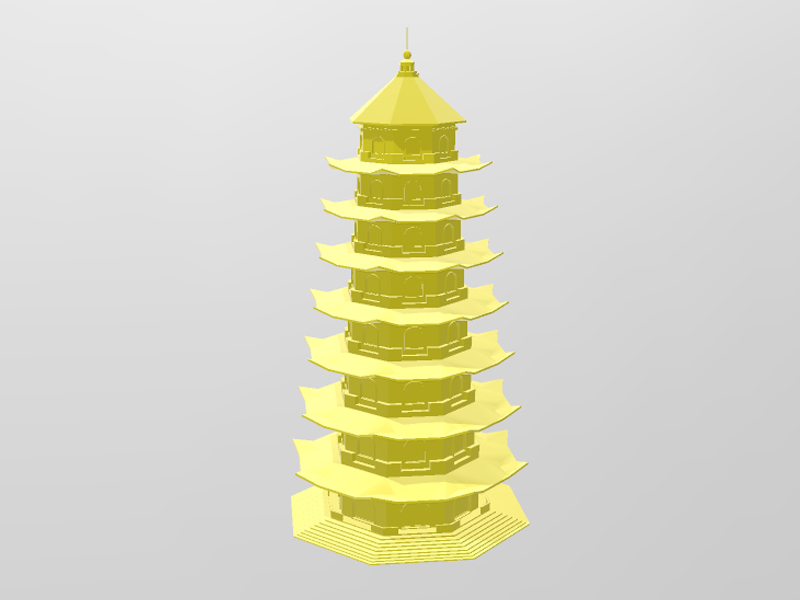 七宝玲珑塔3D打印模型免费STL文件下载-深圳市博易特智能科技有限公司