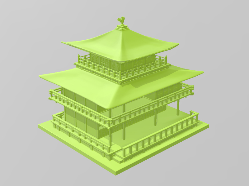 鹿苑寺3D打印模型免费STL文件下载-深圳市博易特智能科技有限公司