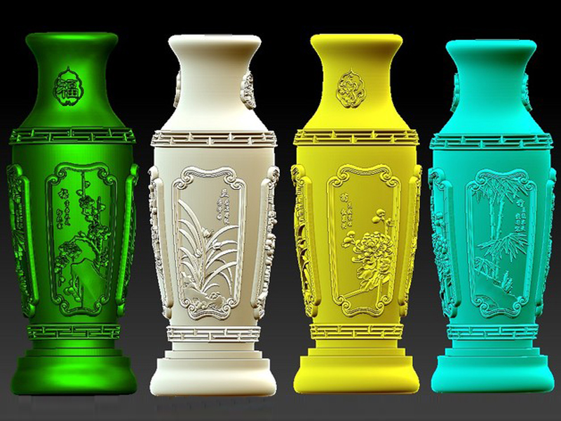 梅兰竹菊花瓶3D打印模型免费STL文件下载-深圳市博易特智能科技有限公司