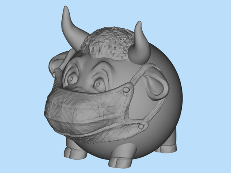 戴面具的牛3D打印模型免费STL文件下载-深圳市博易特智能科技有限公司