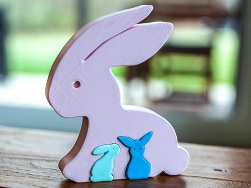 复活节兔子拼图3D打印模型免费STL文件下载-深圳市博易特智能科技有限公司