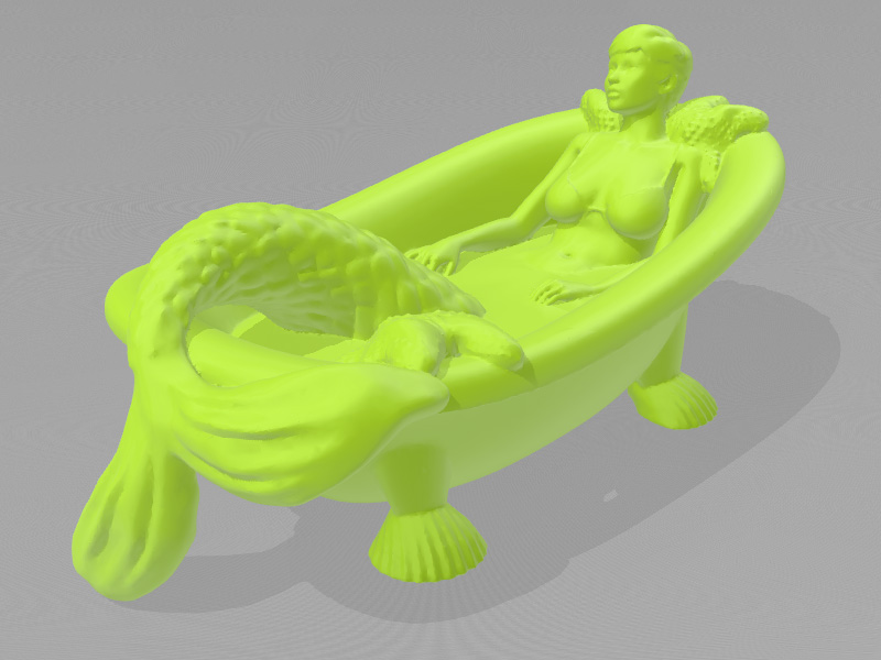 沐浴美人鱼3D打印模型免费STL文件下载-深圳市博易特智能科技有限公司