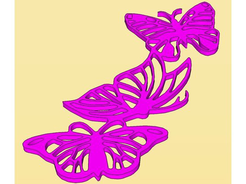 三只蝴蝶3D打印模型免费STL文件下载-深圳市博易特智能科技有限公司