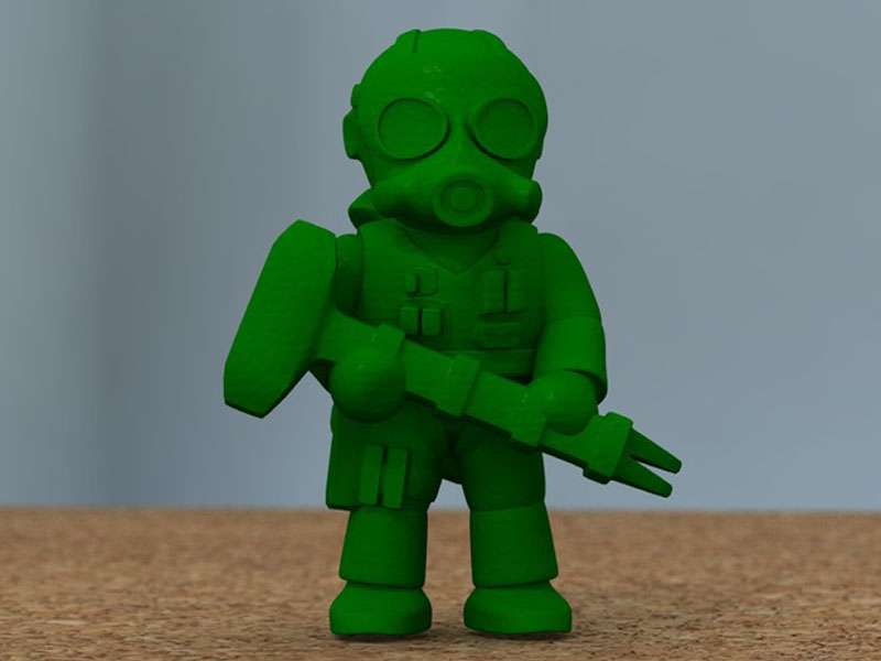 拿着锤子的士兵3D打印模型免费STL文件下载-深圳市博易特智能科技有限公司