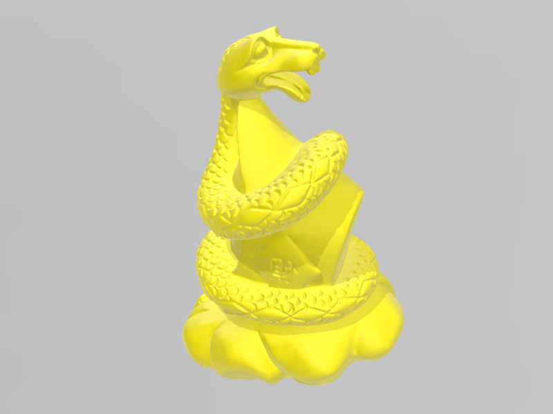 蛇（十二生肖）3D打印模型免费文件下载-深圳市博易特智能科技有限公司